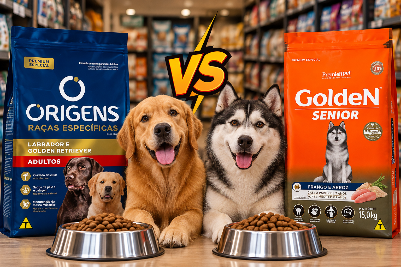 Ração Origens ou Golden: Qual é Melhor? Comparação Completa